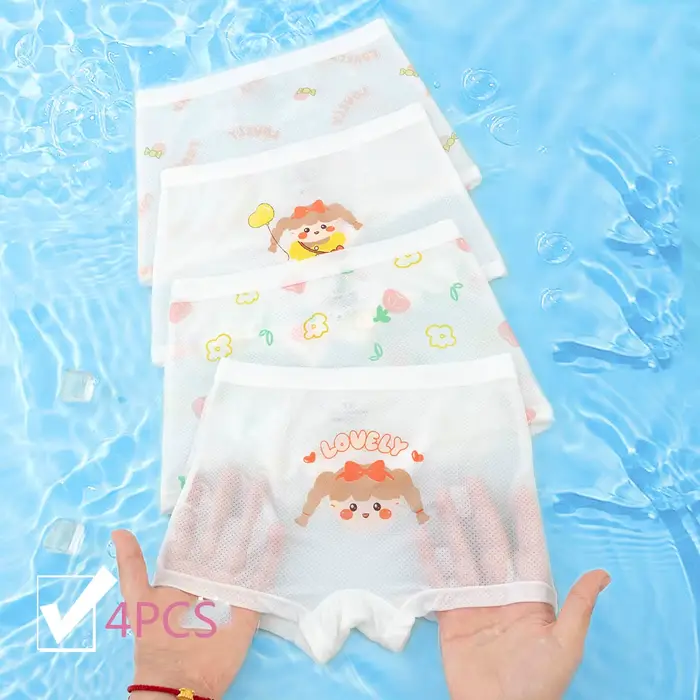 Culotte transparente pour filles, caleçon pour filles de 12 ans, boxer pour filles, sous-vêtements pour filles, pantalons pour enfants, jeunes adolescents