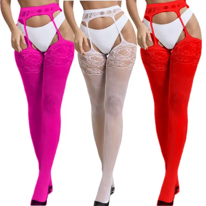 Sexy porno pančuchy pre ženy, pančuchy v sieť pre nočný klub, nové ponožky s popruhmi, legíny bez rozkroku, priedušné pančuchy