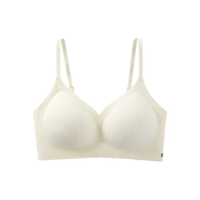 Soutien-gorge invisible respirant à armatures pour femme, à fines bretelles sans couture, avec effet