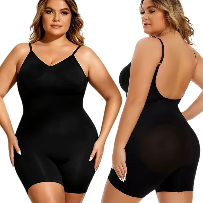 Body sculptant sans dos pour femme, combinaison intégrale sans couture pour le contrôle du ventre, rehausseur de fesses, haute sculptant post-partum pour yoga et occasions spéciales