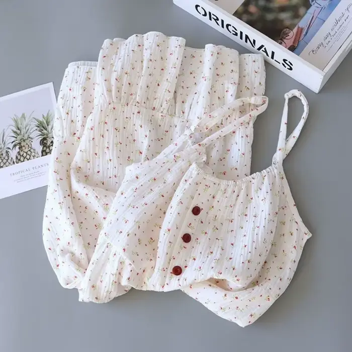 Nouvelle chemise de nuit douce à imprimé floral, confortable et décontractée, jupe de nuit élégante pour femme, tenue d'intérieur