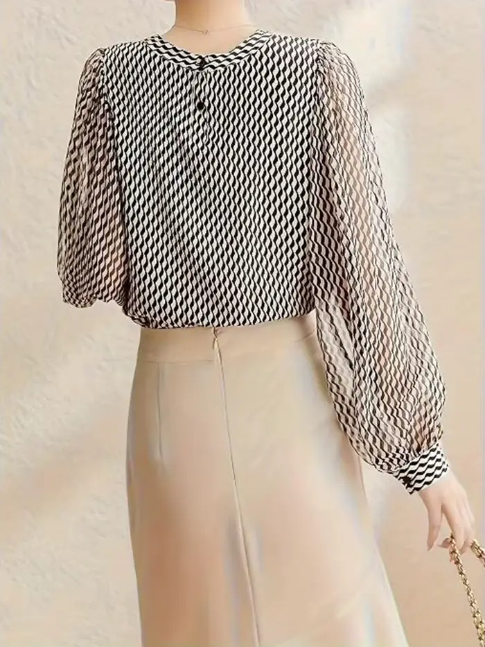 Elegantné hodvábne šifónové košele na jar/leto pre ženy - Blúzky pre módny šik vzhľad