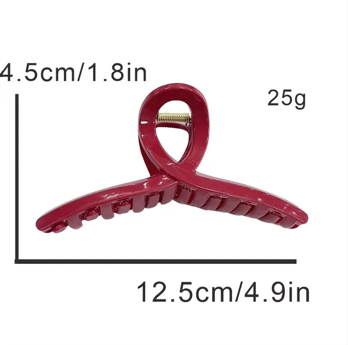 Pinces à cheveux en Silicone souple pour femmes, grande croix sûre de 13cm, haute élasticité, poigné