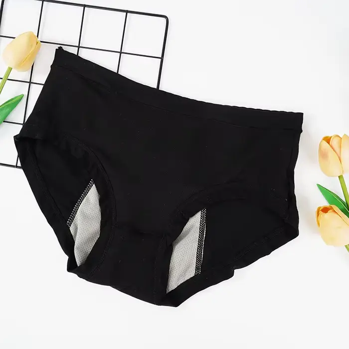 Culotte en coton imperméable pour femme, sous-vêtement menstruel, culotte physiologique, slip menstr