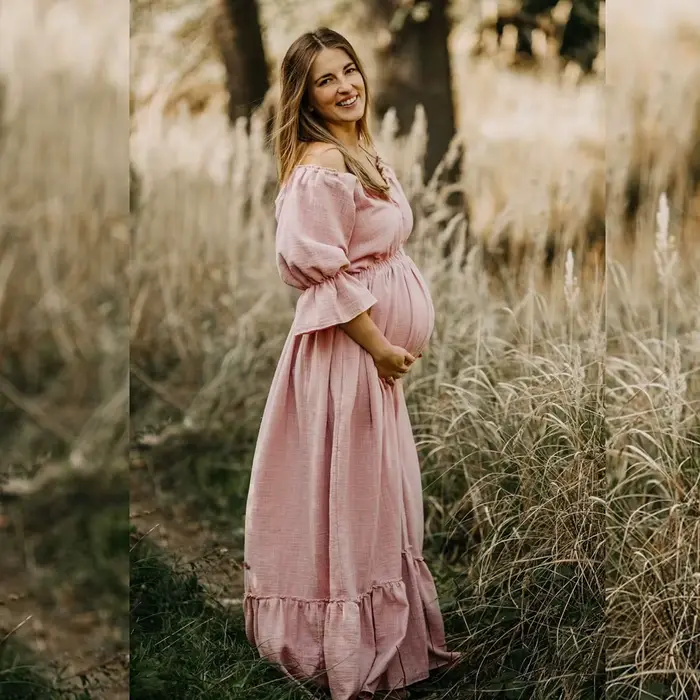 Boho štýl šaty pre tehotné ženy