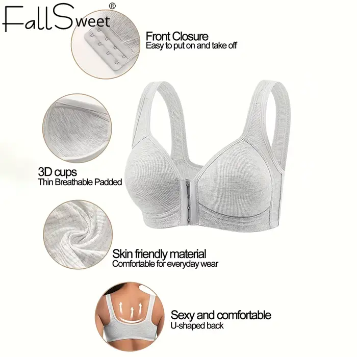 Dámska bezšvová podprsenka Fallsweet Push-Up, celodenný komfort a elegancia, sexy a športový spodná bielizeň, ideálny pre špeciálne príležitosti