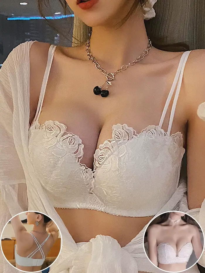 Dámska čipkovaná push-up podprsenka