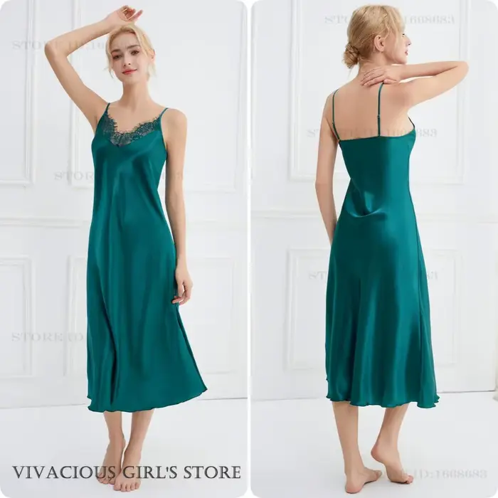 Chemise de nuit en satin polyester pour femme, sexy et confortable, idéale pour les nuits douces et les occasions spéciales