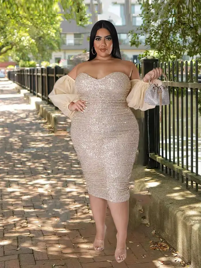 Robe de soirée de luxe pour femmes, tenue d'anniversaire, de noël, sans bretelles, épaules dénudées,