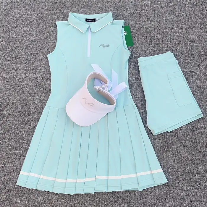 Robe de sport de golf sans manches pour femme, nouveau style 2026, avec propriétés antibactériennes,
