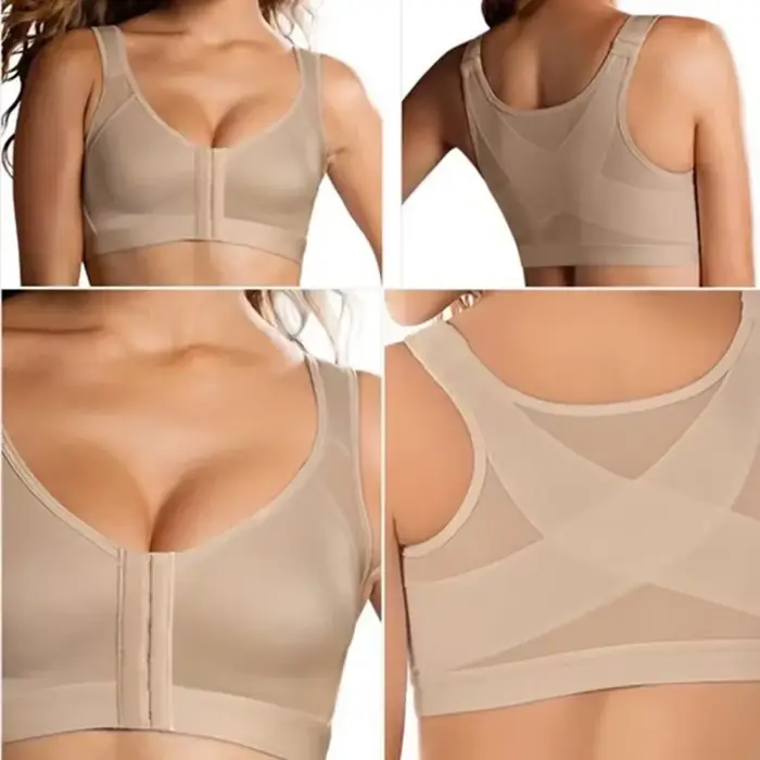 Gilet soutiens-gorge fermeture avant correcteur de Posture soulever soutien-gorge femmes Push Up dos croisé sous-vêtements antichoc sport soutien Fitness
