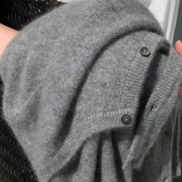 Cardigan tricoté à manches longues pour femme, haut Vintage Y2k, coréen, mode automne-hiver, col ron