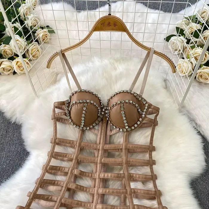 Erotické šaty spodná bielizeň pre ženy, inšpirované štýlom, štíhle, sexualita, neslušné, otvorené, diamanty, mini sexy šaty