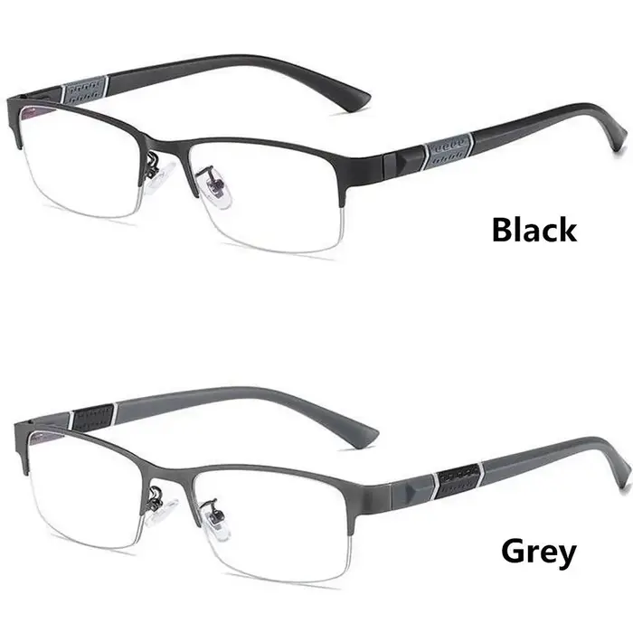 Lunettes de lecture anti-lumière bleue en métal pour hommes, lunettes myopes, lunettes d'affaires, d
