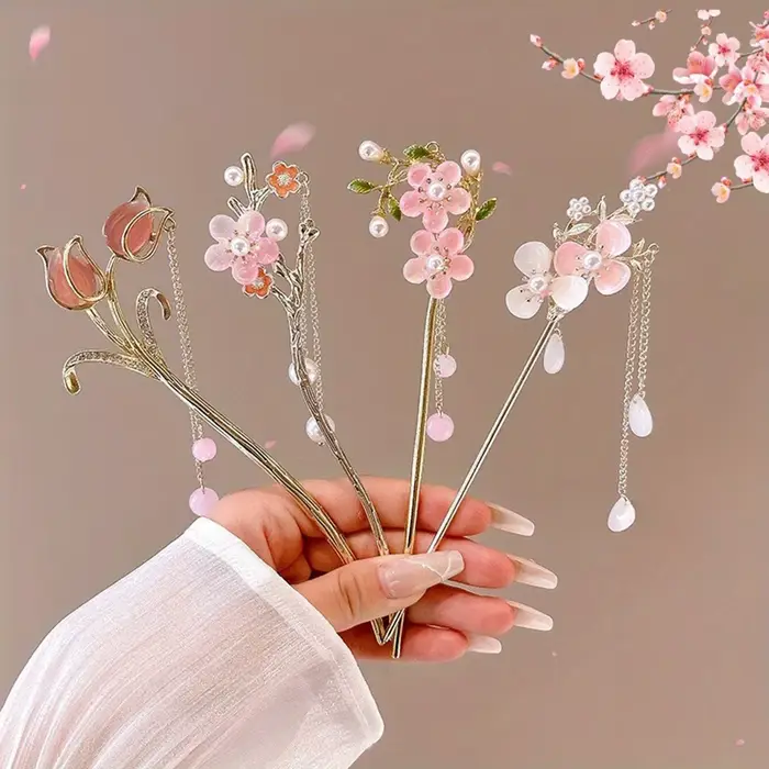 Romantická čínska spona do vlasov
