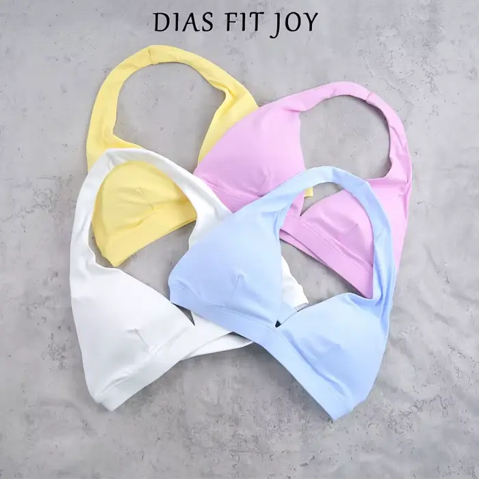 DIAS FIT JOY - Jóga podprsenka na nosenie okolo krku, pocit holej pokožky, pre beh, fitness, cyklistiku - Priedušná a pohodlná športová podprsenka pre ženy