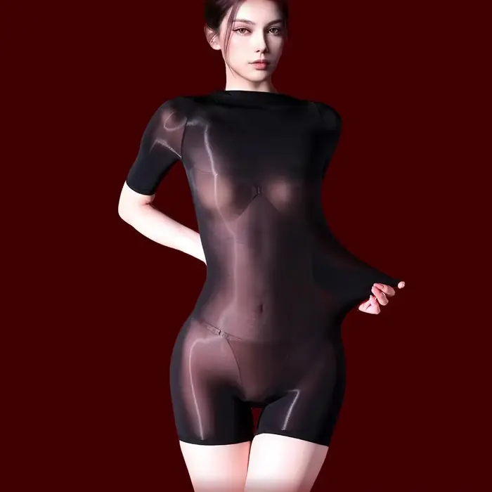 Combinaison moulante 5D ultra-extensible pour femme, effet brillant et transparent, idéale pour le yoga, le bodycon ou comme justaucorps de mode