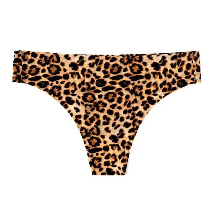 WarmSteps InDispensSexy-Bikini Tanga Leopard pre ženy, bezšvové spodné prádlo, priedušné bavlnené nohavičky, spodná bielizeň na Inseam