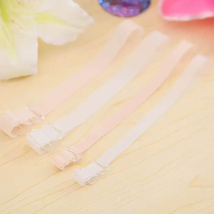 Nastaviteľné priehľadné ramienka podprsenky Beige Baldric
