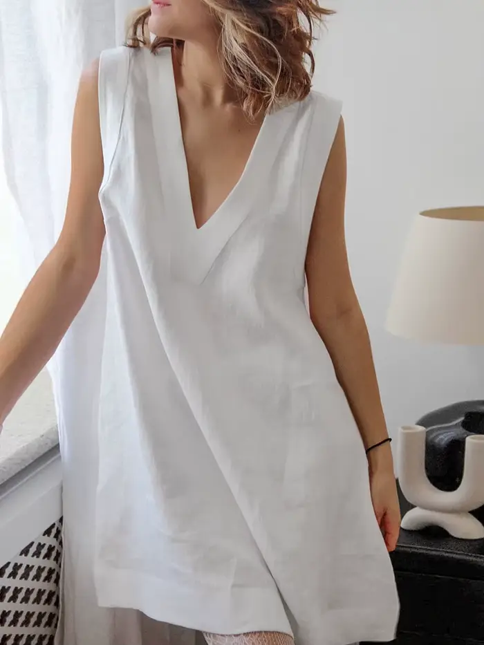 Sexy Dámske bavlnené V-Neck nočná košeľa pre ženy Backless Mini nočné košele Špeciálne príležitosti Romantické