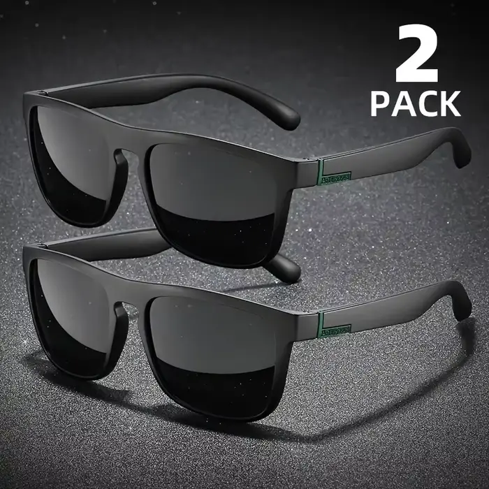 Lunettes de soleil carrées polarisées pour hommes et femmes, lunettes de soleil en plastique vintage