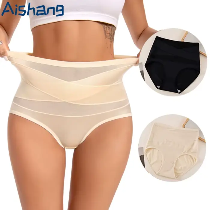 Slip taille haute en forme de X corps shaper slips ventre contrôle shapewear culotte minceur taille formateur bout à bout sous-vêtements shapers femmes occassions spéciales confort durable
