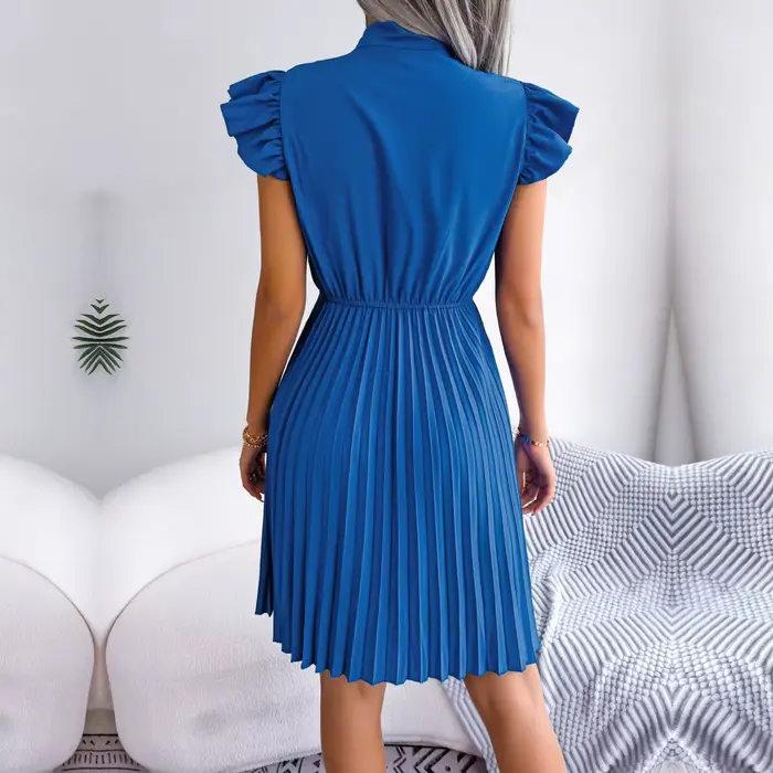 Ficusrong dámske elegantné jarné letné šaty so šnurovaním