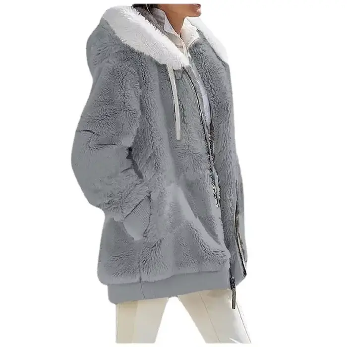 VEITCHE polyesterová bunda s kapucňou pre ženy, streetwear štýl, jeseň-zima, pohodlné a všestranné