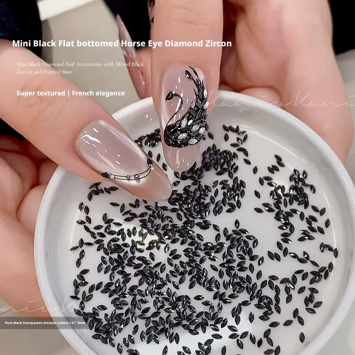 Strieborná slza tvarovaný kamienok pre nechty umenie elegantné a odolné kit v kombinácii s niekoľkými kusmi špeciálne príležitosti profesionálne amatérske nechty transformácie