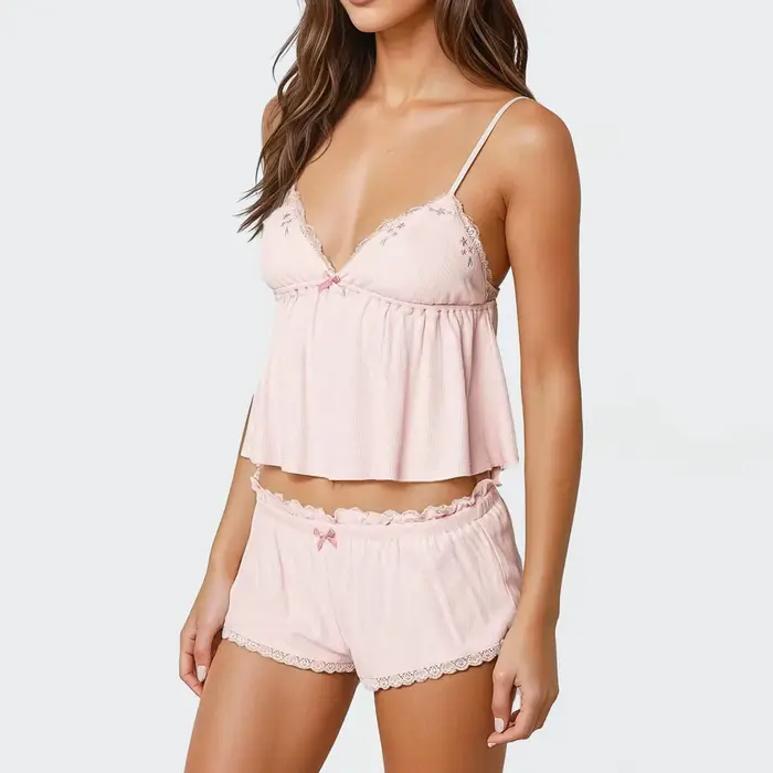 Štýlové dámske pyžamo bez rukávov tlačené pre ženy zimné moderné elegancie noc pohodlie pletené polyester špeciálne príležitosti