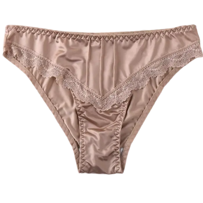 Culotte en satin français en dentelle taille basse pour femmes lingerie féminine élégante occassions romantiques et formelles