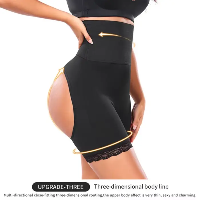 Nohavičky tressées mouniyadi avec volants pour femmes, sous-vêtement de contrôle, silhouette élégante pour toutes les occasions