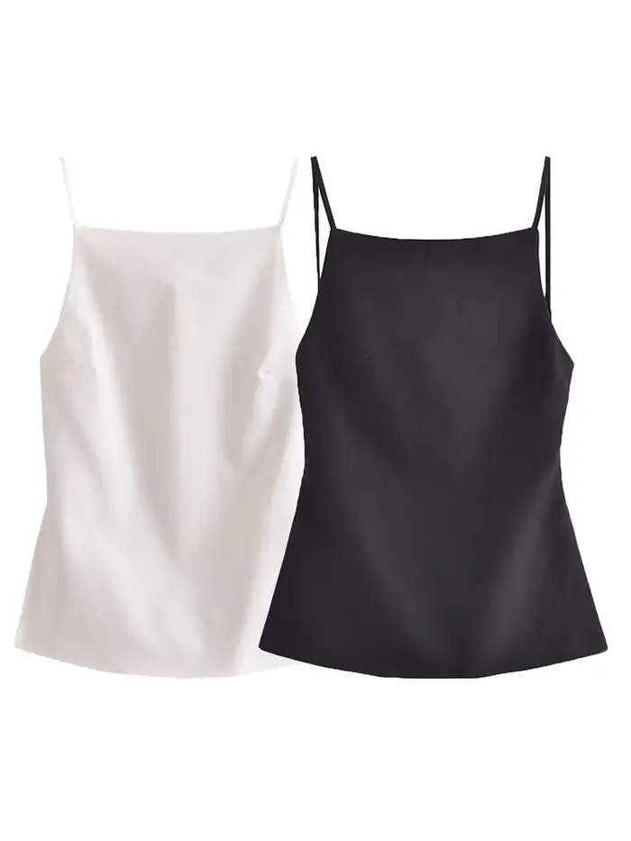 HXAO femmes haut 2024 à lacets dos nu Camisole haut femmes pas cher vêtements Sexy mode réservoirs e