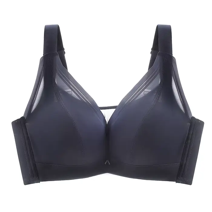 Grand soutien-gorge push-up pour femmes, sous-vêtements respirants, minimiseur invisible, bonnet com