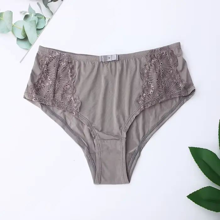 Nohavičky ženské z čipky jednotného farby, veľkosť M, návrh krátky design s vysokou výškou, materiály nylon, polyester, spandex, spodná bielizeň ženy pre špeciálne príležitosti