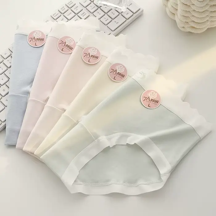 Lot de 5 culottes antibactériennes pour femmes, respirantes, en coton doux, sans couture, confortabl