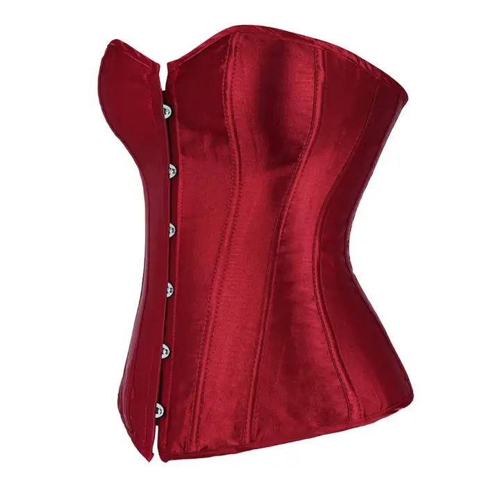 Corset femme Satin Sexy grande taille Bustier gothique à lacets désossé Gorset haut Shapewear classique Clubwear fête Club nuit Corselet