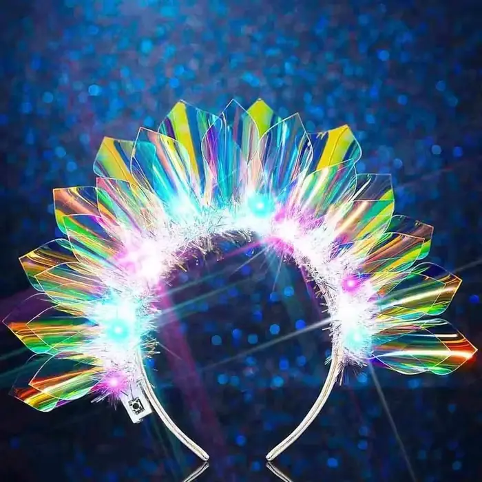 1-10 pièces LED éclairer bandeau couronne lumineuse bandeau clignotant coiffure lumineux Cosplay fêt