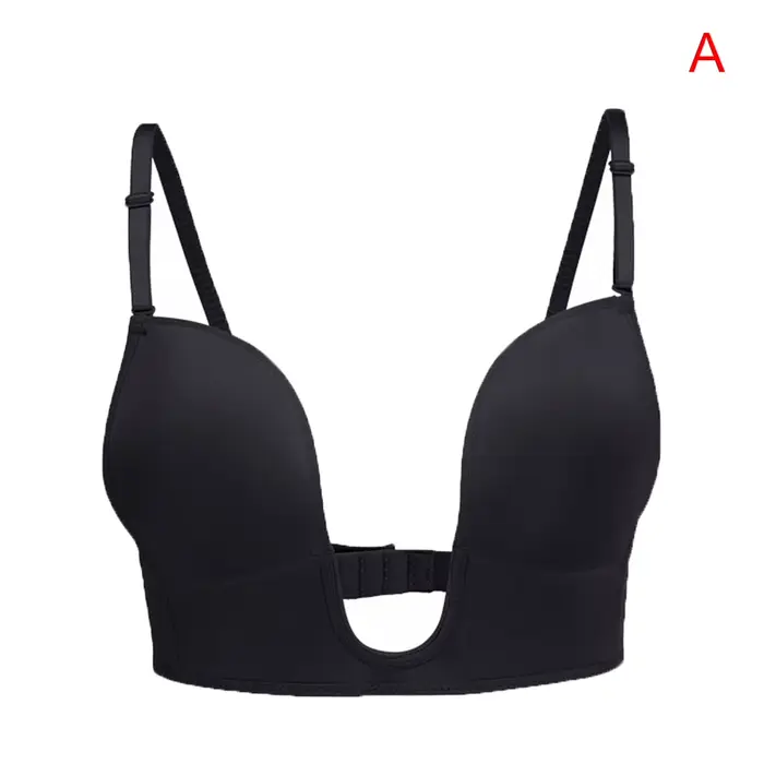 Soutien-gorge plongeant en forme de U profond, dos bas, sans fil, sous-vêtements pour femmes, Linger