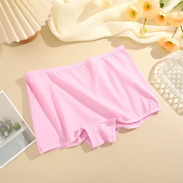 Femmes sans couture Mide Rise culottes sous-vêtements en coton femmes Boxer pantalon mode sans coutu