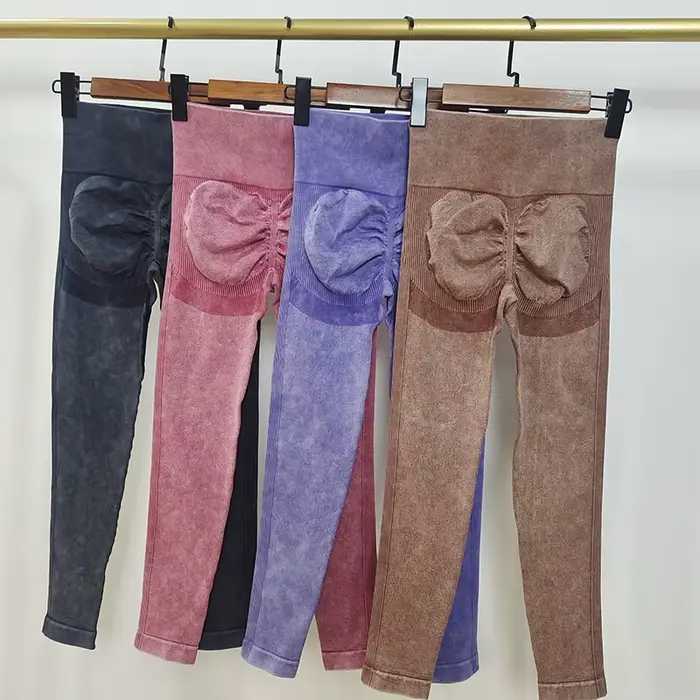 Bezšvové tie-dye legíny pre ženy – Vysoký pás