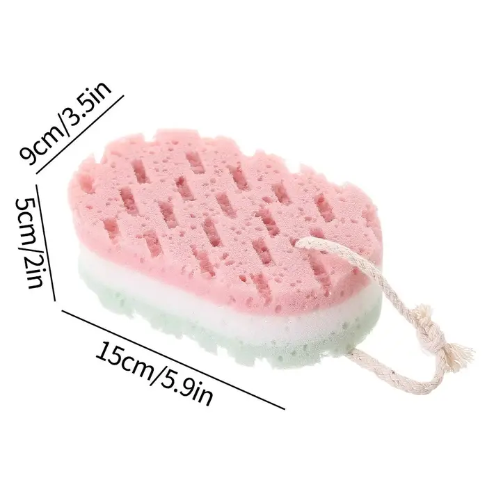Kúpeľová hubka v tvare gule, 2 kusy, masážna kefa na celotelovú exfoliáciu, masážna kefa, hubová kefa, kúpeľňové doplnky