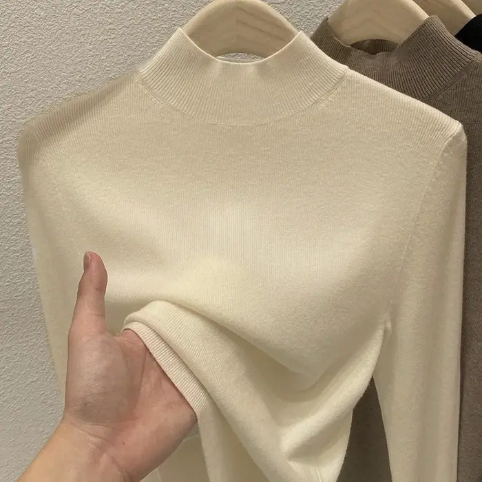 AOSSVIAO Pulls à col roulé pour femme, collection Automne Hiver 2026, mode, coupe ajustée, couleur u