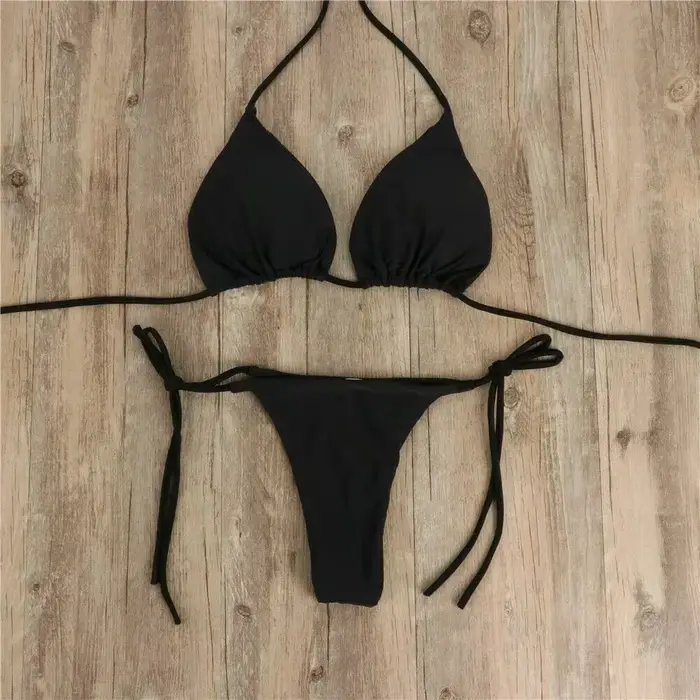Dámske bikiná s viazaním na boku Sexy plavky Bandeau štýl Brazílske