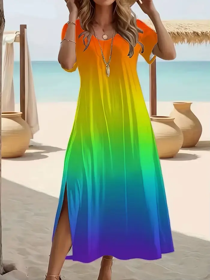 Elegantné letné šaty veľkej veľkosti
