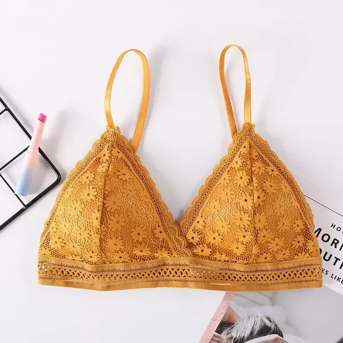 Sexy kvetinová čipka podprsenka pre ženy štýl každodenné push up spodná bielizeň jemný bezšnúrový nový model špeciálne príležitosti