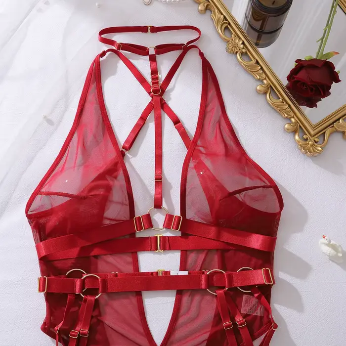 Sexy erotický set v tenkej čipke pre ženy spodná bielizeň priehľadný kombinéza klubový outfit spodná bielizeň sexy kostýmy