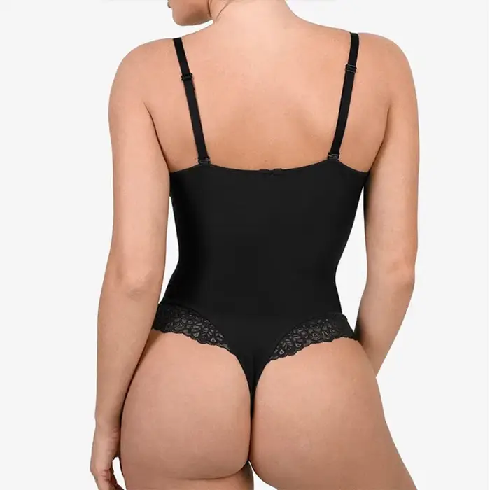 GUUDIA Body doux soyeux toucher couche Body 2 couches Shapewear ouvert entrejambe combinaison doux lisse corps Shaper dentelle Body