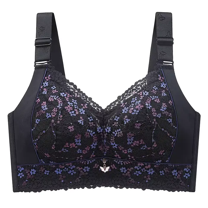 Soutien-gorge minimiseur en dentelle sans fil pour femmes, grande taille, Non rembourré, bonnet comp