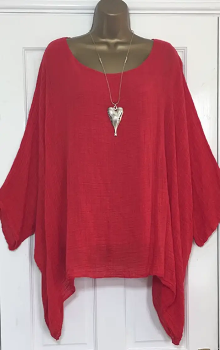 2023 automne femmes vêtements mode manches chauve-souris couleur unie ample col rond 3/4 manches déc